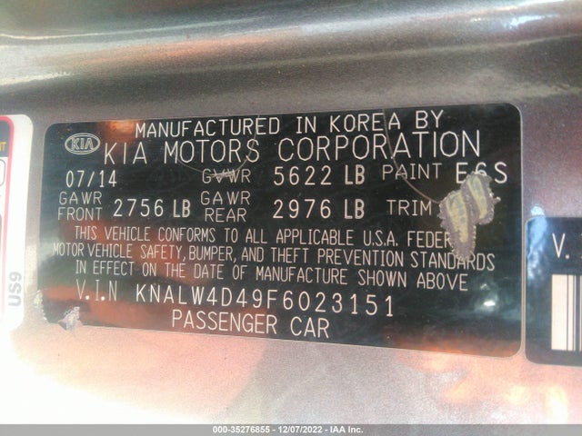 2015 Kia K900, VIN: KNALW4D49F6023151