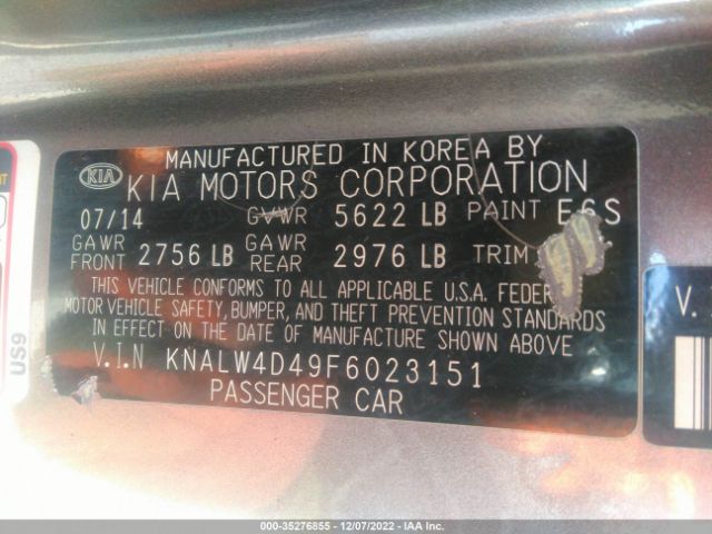 KNALW4D49F6023151 KIA K900 Luxury