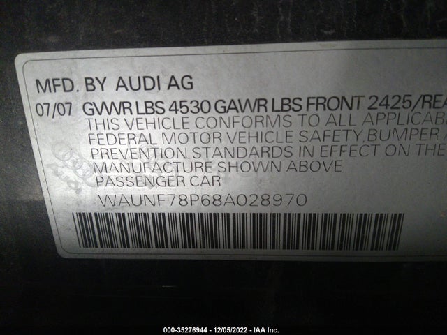 Audi A3 2008 WAUNF78P68A028970 Image 10