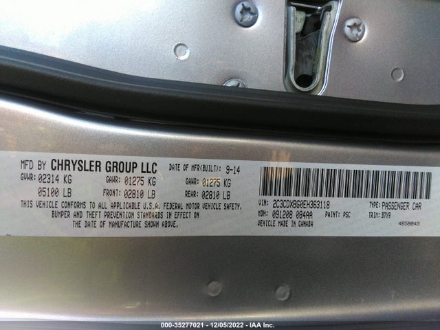 Dodge Charger Se 2014 2C3CDXBG0EH363118 Image 10