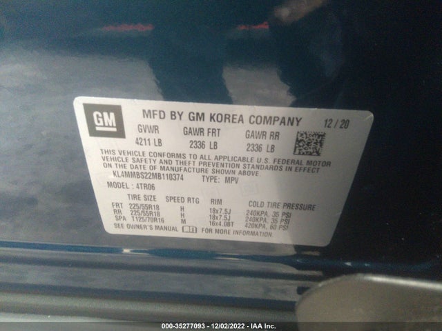 2021 Buick Encore, VIN: KL4MMBS22MB110374