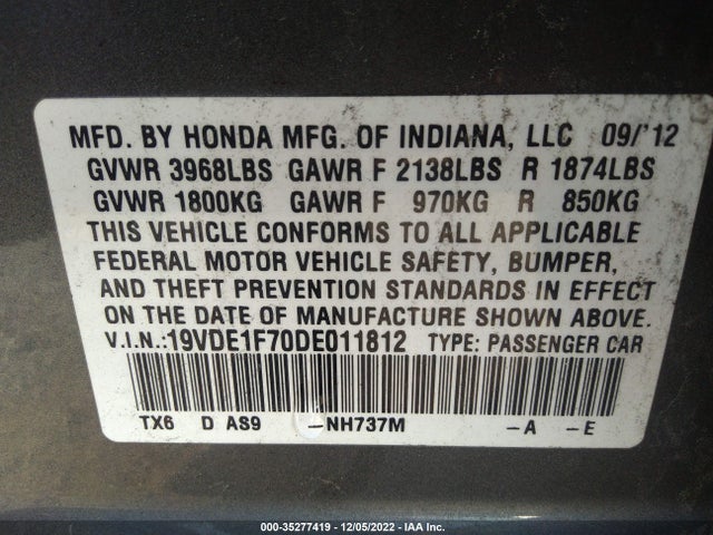 Acura Ilx Tech Pkg 2013 19VDE1F70DE011812 Image 10