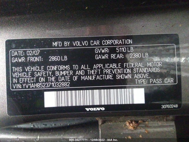 YV1AH852371032882 Volvo S80 V8