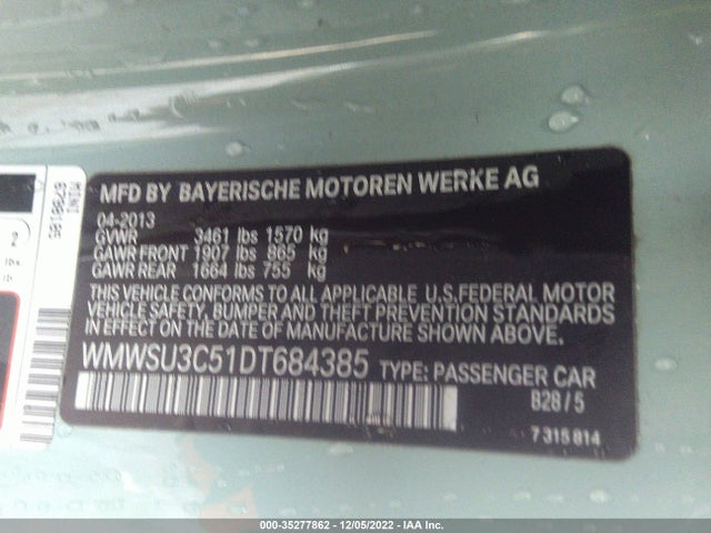 WMWSU3C51DT684385 Mini COOPER HARDTOP