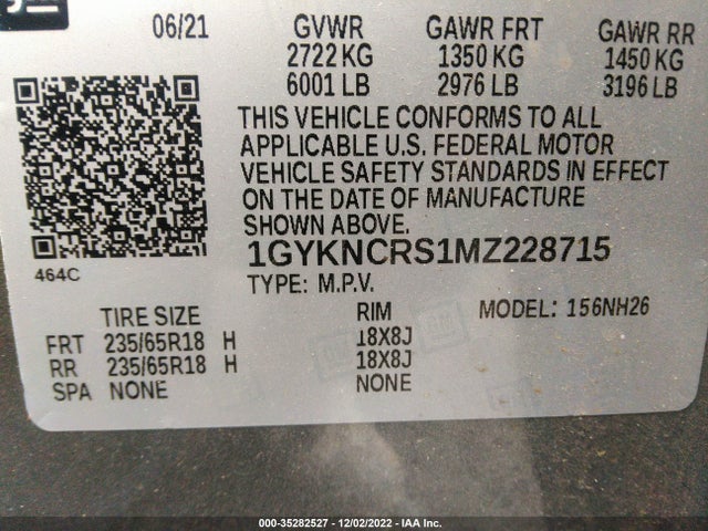 Cadillac XT5 2021 1GYKNCRS1MZ228715 Image 10