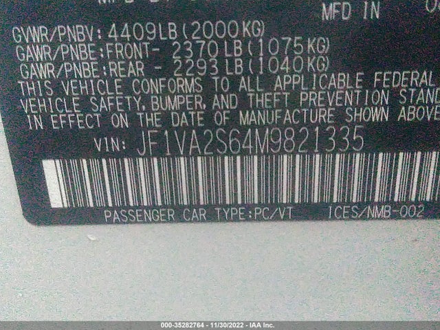 2021 Subaru WRX, VIN: JF1VA2S64M9821335