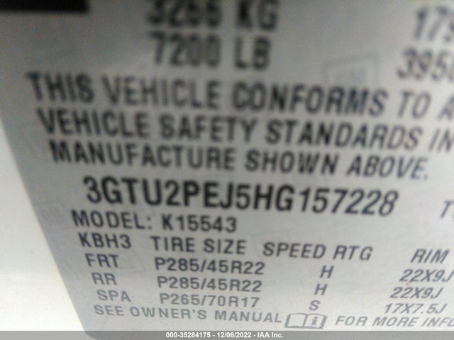 GMC Sierra 1500 Denali 2017 3GTU2PEJ5HG157228 Image 9