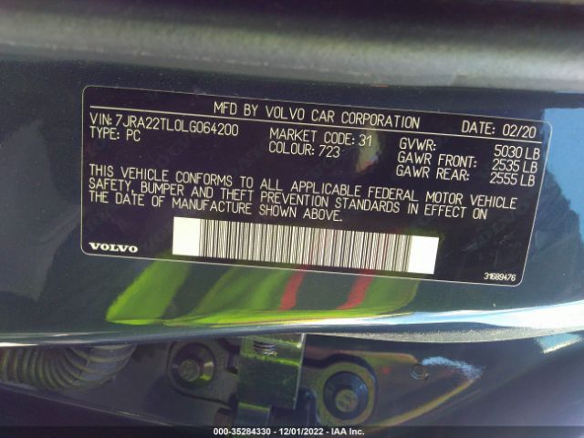 7JRA22TL0LG064200 Volvo S60 INSCRIPTION