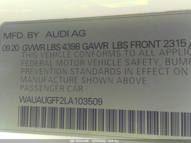 Audi A3 Sedan Premium 2020 WAUAUGFF2LA103509 Image 9