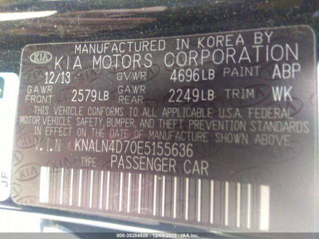 KNALN4D70E5155636 KIA Cadenza Limited