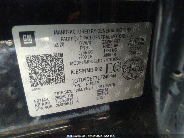 GMC Sierra 1500 Slt 2020 1GTU9DET7LZ245444 Image 9