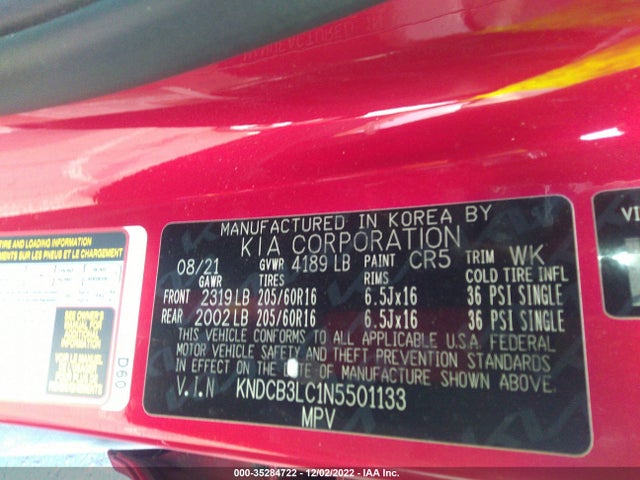 2022 Kia Niro, VIN: KNDCB3LC1N5501133