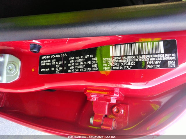 ZFBCFXBT5GP348120 Fiat 500x Easy