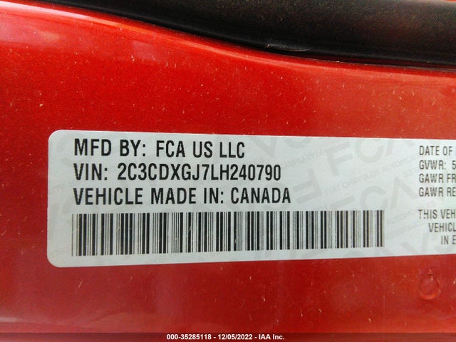 Dodge Charger Scat Pack 2020 2C3CDXGJ7LH240790 Image 9