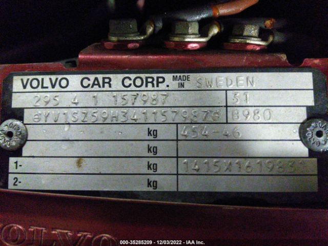 YV1SZ59H341157987 Volvo V70