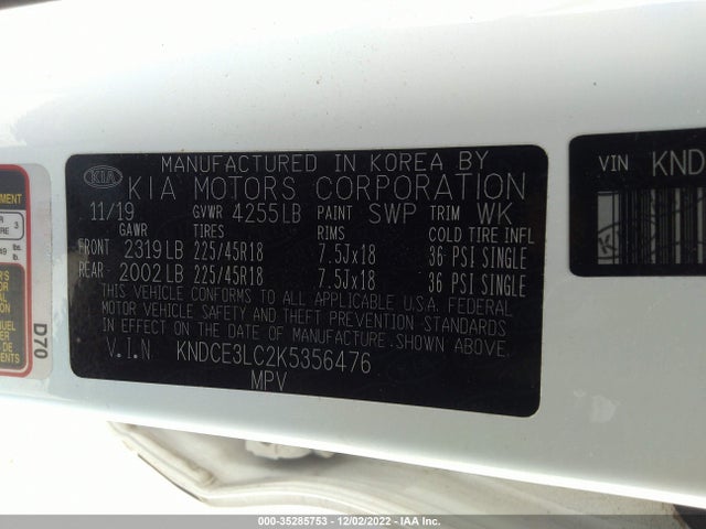2019 Kia Niro, VIN: KNDCE3LC2K5356476