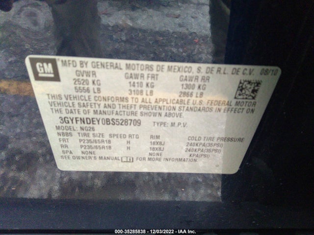 Cadillac Srx Luxury Collection 2011 3GYFNDEY0BS528709 Image 10