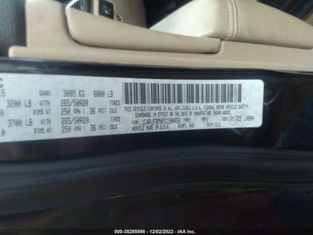 1C4RJFBMXFC190453 Jeep Grand Cherokee Limited