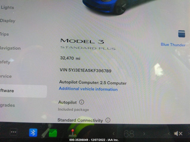 Tesla MODEL 3 2019 5YJ3E1EA5KF396789 Image 7