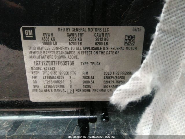 1GT12ZE87FF635739 GMC Sierra 2500hd Slt