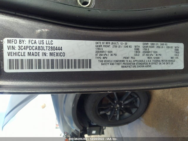 Dodge Journey Se Value 2020 3C4PDCAB3LT280444 Image 9
