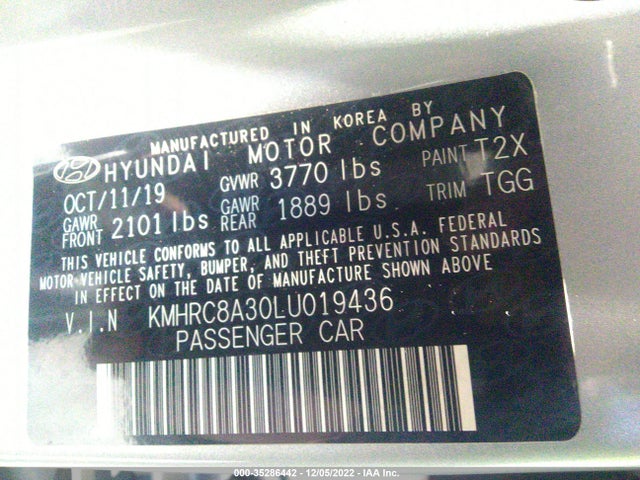 2020 Hyundai Venue, VIN: KMHRC8A30LU019436