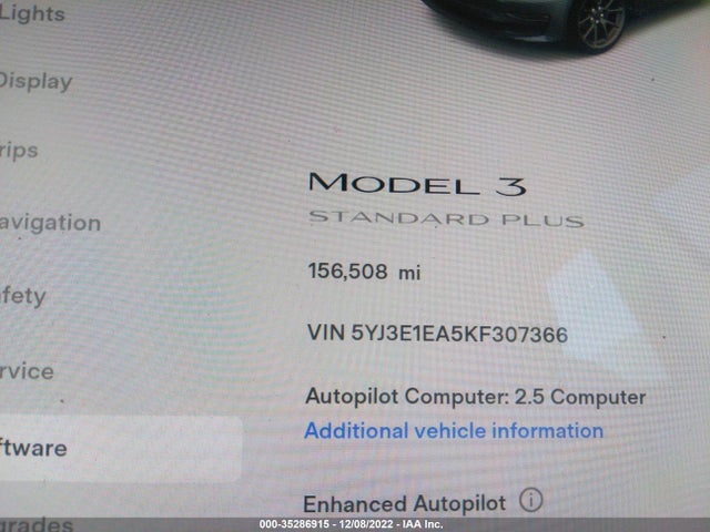 Tesla Model 3 Range 2019 5YJ3E1EA5KF307366 Image 7