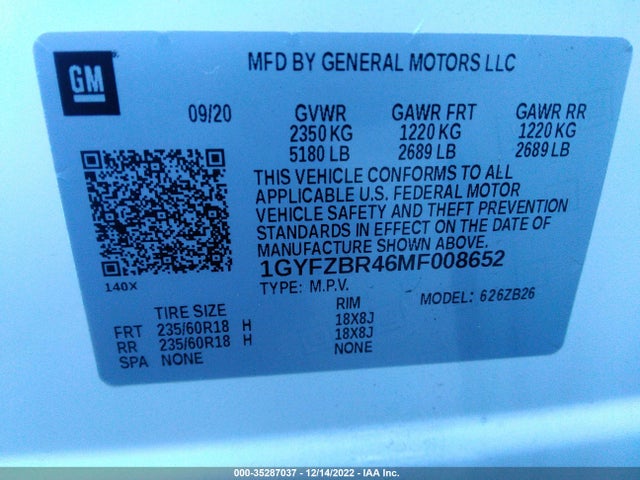 2021 Cadillac XT4, VIN: 1GYFZBR46MF008652