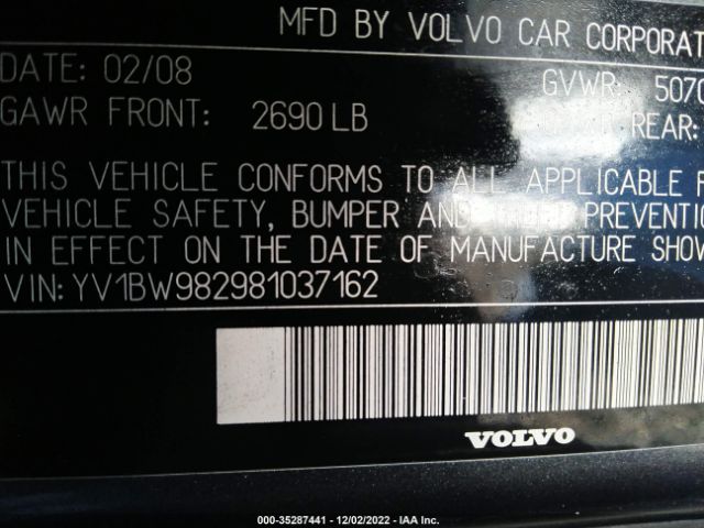 YV1BW982981037162 Volvo V70