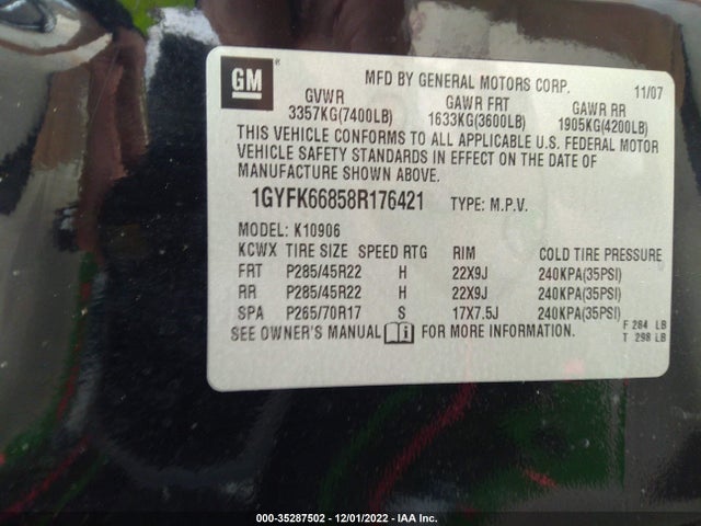 Cadillac ESCALADE ESV 2008 1GYFK66858R176421 Image 14