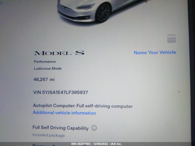 Tesla Model S Performance 2020 5YJSA1E47LF395937 Image 7