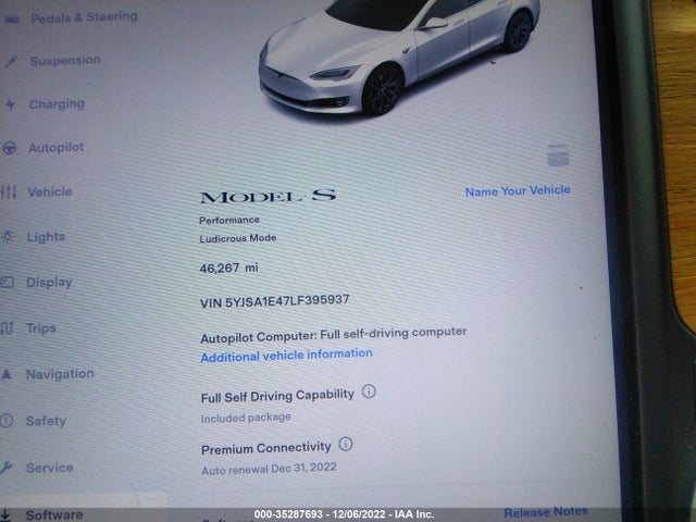 Tesla Model S Performance 2020 5YJSA1E47LF395937 Image 9
