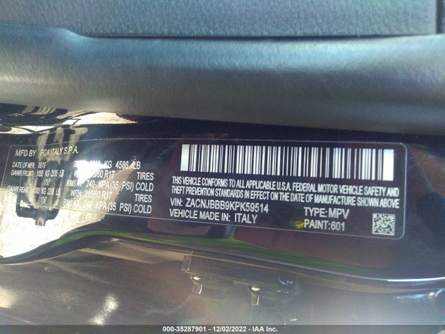 2019 Jeep Renegade, VIN: ZACNJBBB9KPK59514