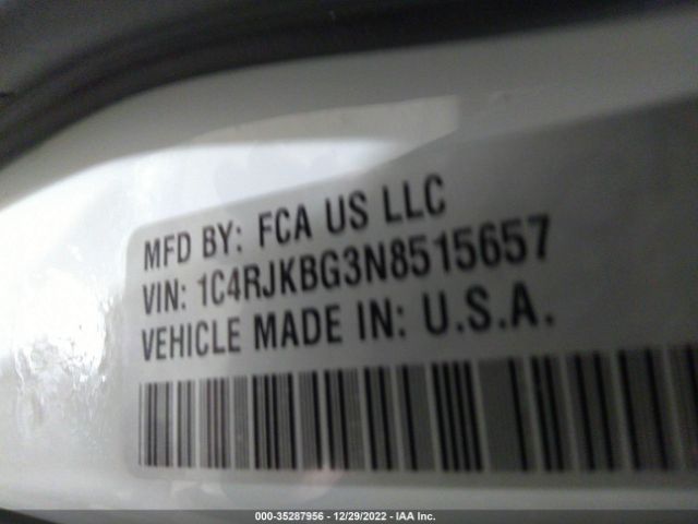 1C4RJKBG3N8515657 Jeep Grand Cherokee L Limited