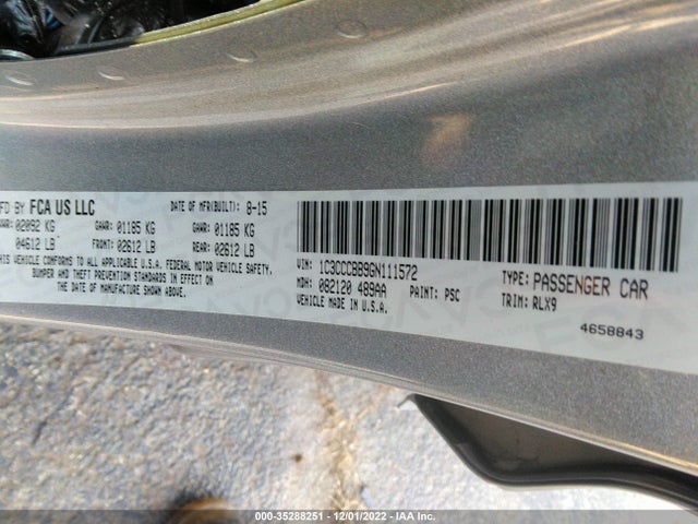 Chrysler 200 S 2016 1C3CCCBB9GN111572 Image 9