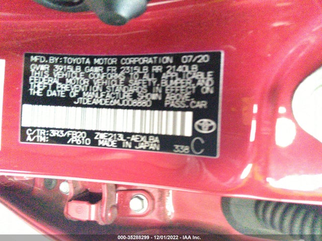 2021 Toyota Corolla, VIN: JTDEAMDE6MJ008880