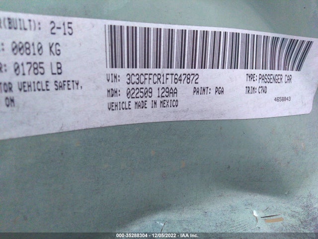 3C3CFFCR1FT647872 Fiat 500 LOUNGE