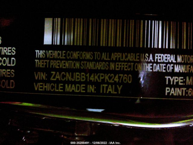 ZACNJBB14KPK24760 Jeep Renegade Latitude