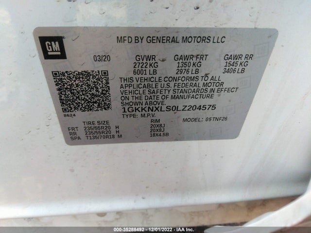 2020 GMC Acadia, VIN: 1GKKNXLS0LZ204575
