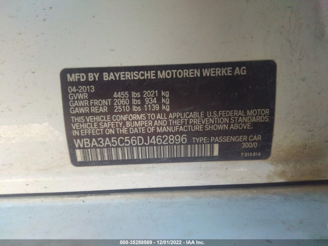 BMW 3 Series 328i 2013 WBA3A5C56DJ462896 Image 9