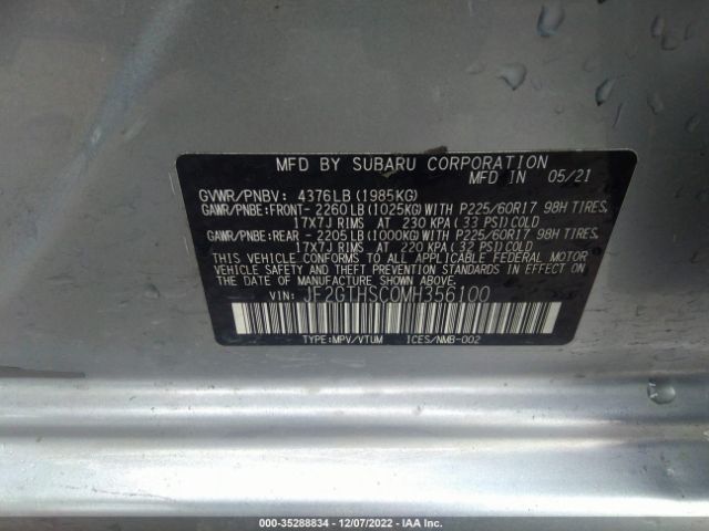 JF2GTHSC0MH356100 Subaru Crosstrek Sport