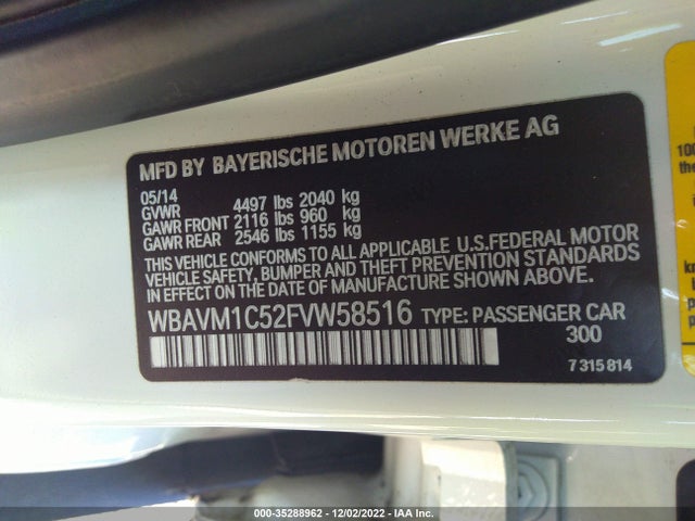 BMW X1 Sdrive28i 2015 WBAVM1C52FVW58516 Image 9