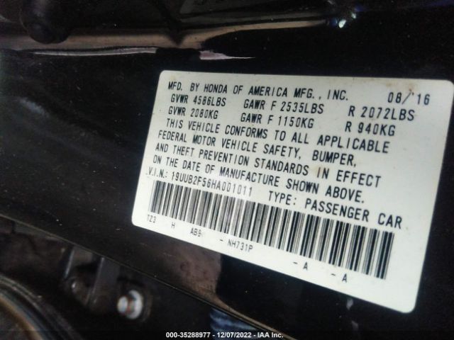 19UUB2F56HA001011 Acura Tlx V6 W/technology Pkg
