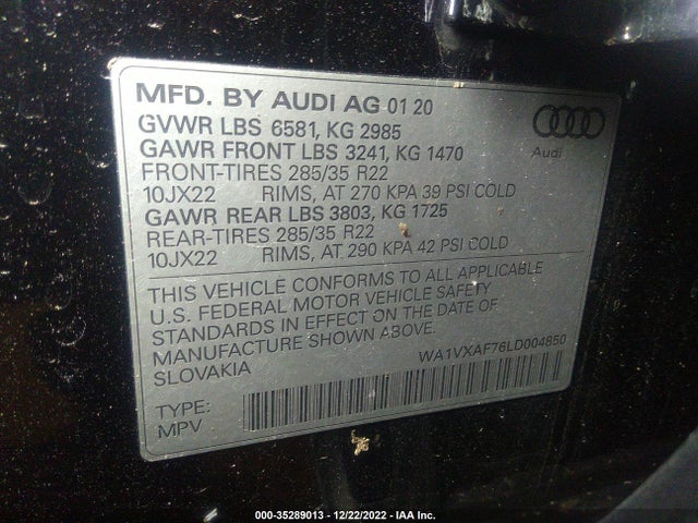WA1VXAF76LD004850 Audi Q7 Prestige