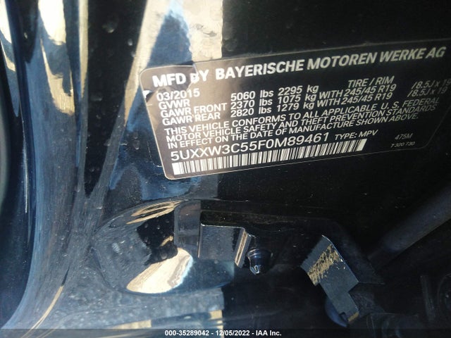 BMW X4 Xdrive28i 2015 5UXXW3C55F0M89461 Image 9