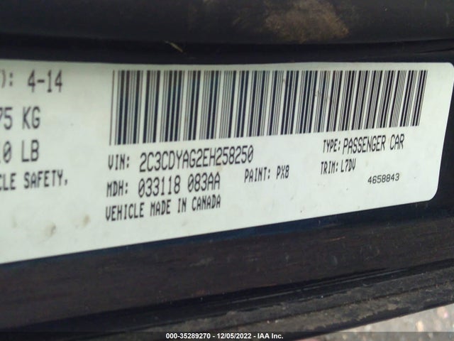 Dodge Challenger Sxt 2014 2C3CDYAG2EH258250 Image 9