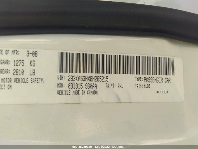 Dodge CHARGER R/T 2008 2B3KA53HX8H265215 Image 10