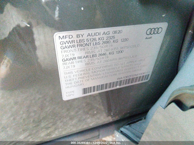 2021 Audi Q3, VIN: WA1DECF33M1008111