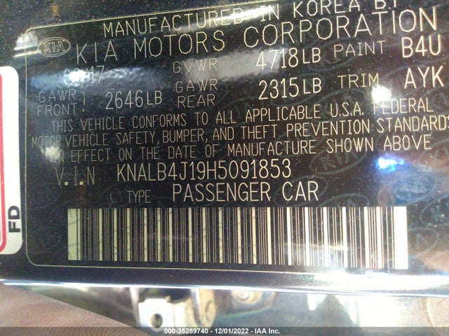 2017 Kia Cadenza, VIN: KNALB4J19H5091853