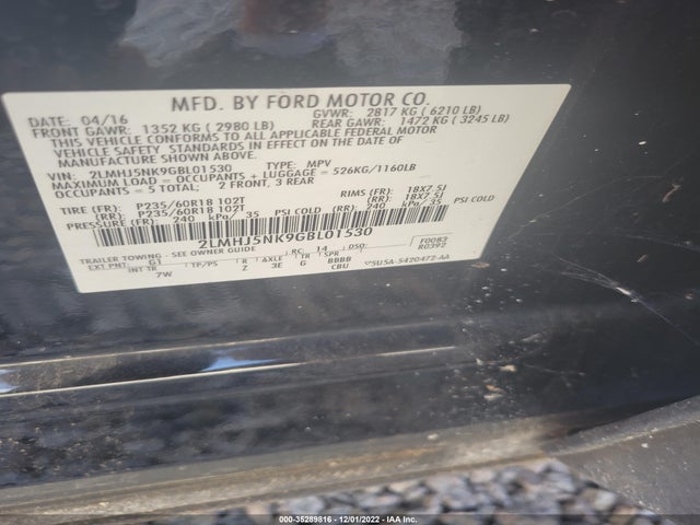Lincoln MKT 2016 2LMHJ5NK9GBL01530 Image 8